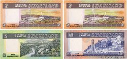 2, 5 et 10 Emalangeni Lot SWAZILAND  1983 P.08a/b, P.09b et P.10c NEUF