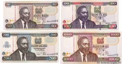 50, 100, 200 et 1000 Shillings Lot KENYA  2003 P.41a, P.42a, P.45a et P.46