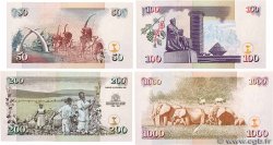 50, 100, 200 et 1000 Shillings Lot KENYA  2003 P.41a, P.42a, P.45a et P.46 pr.NEUF