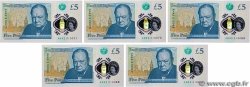 5 Pounds Consécutifs INGLATERRA  2015 P.394 FDC