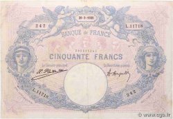 50 Francs BLEU ET ROSE FRANCE  1925 F.14.38