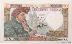 50 Francs JACQUES CŒUR FRANCE  1941 F.19.09