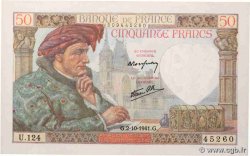 50 Francs JACQUES CŒUR FRANCE  1941 F.19.15