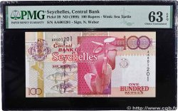 100 Rupees Petit numéro SEYCHELLES  1998 P.39