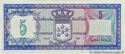 5 Gulden NETHERLANDS ANTILLES  1984 P.15b ST