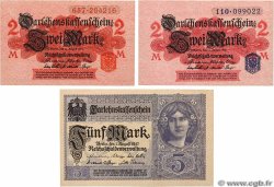 2 et 5 Mark Lot ALLEMAGNE  1914 P.054, P.055 et P.056a