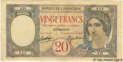 20 Francs DSCHIBUTI   1941 P.07A fST