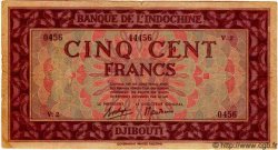 500 Francs Palestine DJIBOUTI  1945 P.17 F+