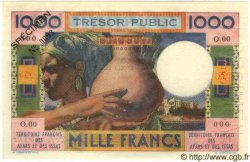 1000 Francs Spécimen FRENCH AFARS AND ISSAS  1974 P.32s FDC