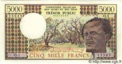 5000 Francs Fauté AFARS ET ISSAS  1975 P.35 NEUF