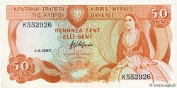 50 Cents CYPRUS  1987 P.52