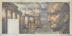 5000 Francs TUNISIA  1950 P.30 F+