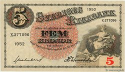 5 Kronor SWEDEN  1952 P.33ai