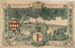 1 Franc MONACO  1920 P.05 VF
