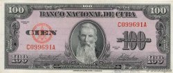 100 Pesos CUBA  1958 P.082c SC
