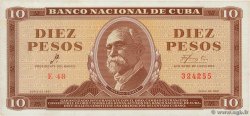 10 Pesos CUBA  1961 P.096a AU