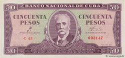 50 Pesos KUBA  1961 P.098a fST+