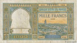 1000 Francs MARUECOS  1949 P.16c BC