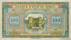 100 Francs MOROCCO  1943 P.27a