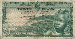 20 Francs BELGA CONGO  1957 P.31 BC