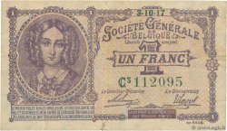 1 Franc BELGIEN  1917 P.086b S