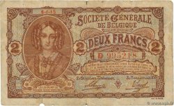2 Francs BELGIUM  1915 P.087 F