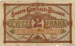 2 Francs BELGIQUE  1915 P.087 TB