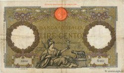 100 Lire ITALY  1937 P.055b F+