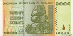 20 Billions Dollars ZIMBABUE  2008 P.86 SC+