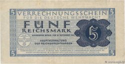 5 Reichsmark GERMANY  1942 P.M39 VF