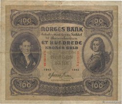 100 Kroner NORVÈGE  1942 P.10c MB
