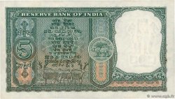 5 Rupees INDE  1962 P.036b SPL