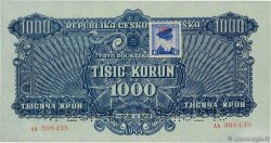 1000 Korun Spécimen CECOSLOVACCHIA  1945 P.057s