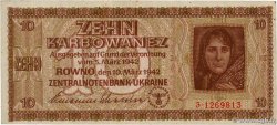 10 Karbowanez UKRAINE  1942 P.052 TTB