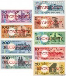 1 au 500 Zlotych Lot POLOGNE  1990 P.164a au P.172A NEUF
