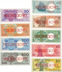 1 au 500 Zlotych Lot POLAND  1990 P.164a au P.172A UNC