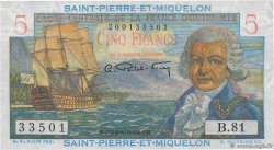 5 Francs Bougainville SAINT-PIERRE UND MIQUELON  1946 P.22 ST