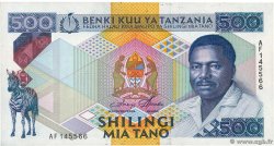 500 Shilingi TANZANIA  1989 P.21a XF