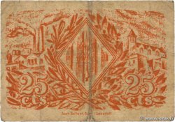 25 Centims ESPAGNE Sabadell 1937 C.536a TB