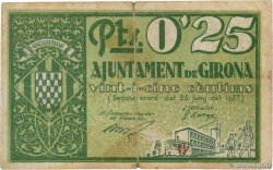 0,25 Pesseta ESPAGNE Girona 1937 C.265a TB