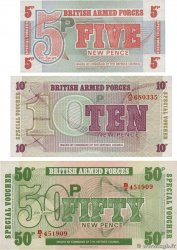5, 10 et 50 New Pence Lot ENGLAND  1972 P.M047, P.M048 et P.M049