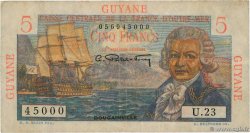 5 Francs Bougainville FRENCH GUIANA  1946 P.19a