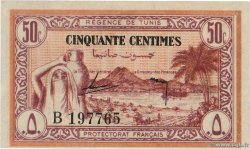 50 Centimes TUNISIA  1943 P.54