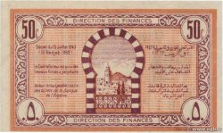 50 Centimes TUNISIA  1943 P.54 AU