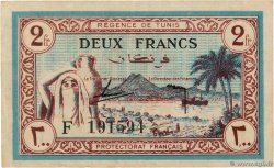 2 Francs TUNISIA  1943 P.56 VF