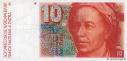 10 Francs SWITZERLAND  1986 P.53f VF+