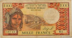 1000 Francs FRENCH AFARS AND ISSAS  1975 P.34 F