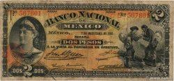 2 Pesos MEXICO  1913 PS.0256a MB