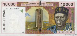 10000 Francs WEST AFRICAN STATES  2001 P.114Aj XF