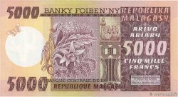 5000 Francs - 1000 Ariary MADAGASCAR  1974 P.066a AU